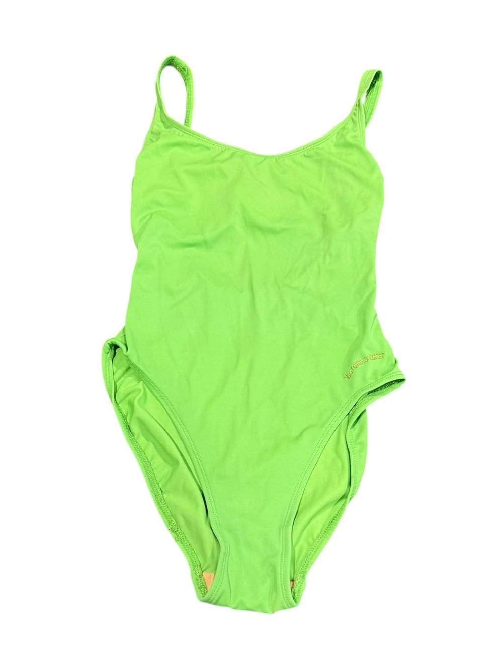 Vintage Victoria’s Secret high cut one piece swimsuit small green Gold Label 90s